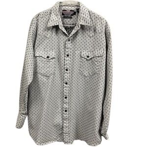 Brooks & Dunn Collection Western Panhandle Slim Snap Up Long Sleeve Shirt Large